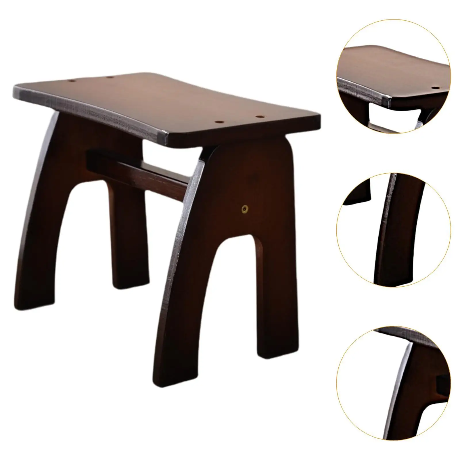 Wood Stool Simple Sturdy Household Multipurpose for Kitchen Bedroom Home