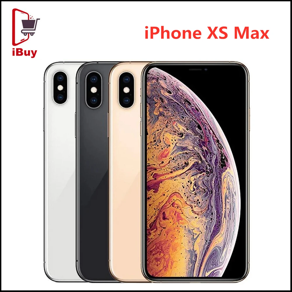 

Unlocked Apple iPhone XS Max Cellphone 6.5" RAM 4GB ROM 64GB/256GB Hexa Core A12 Original iOS 12MP NFC 4G LTE Used Mobile Phone