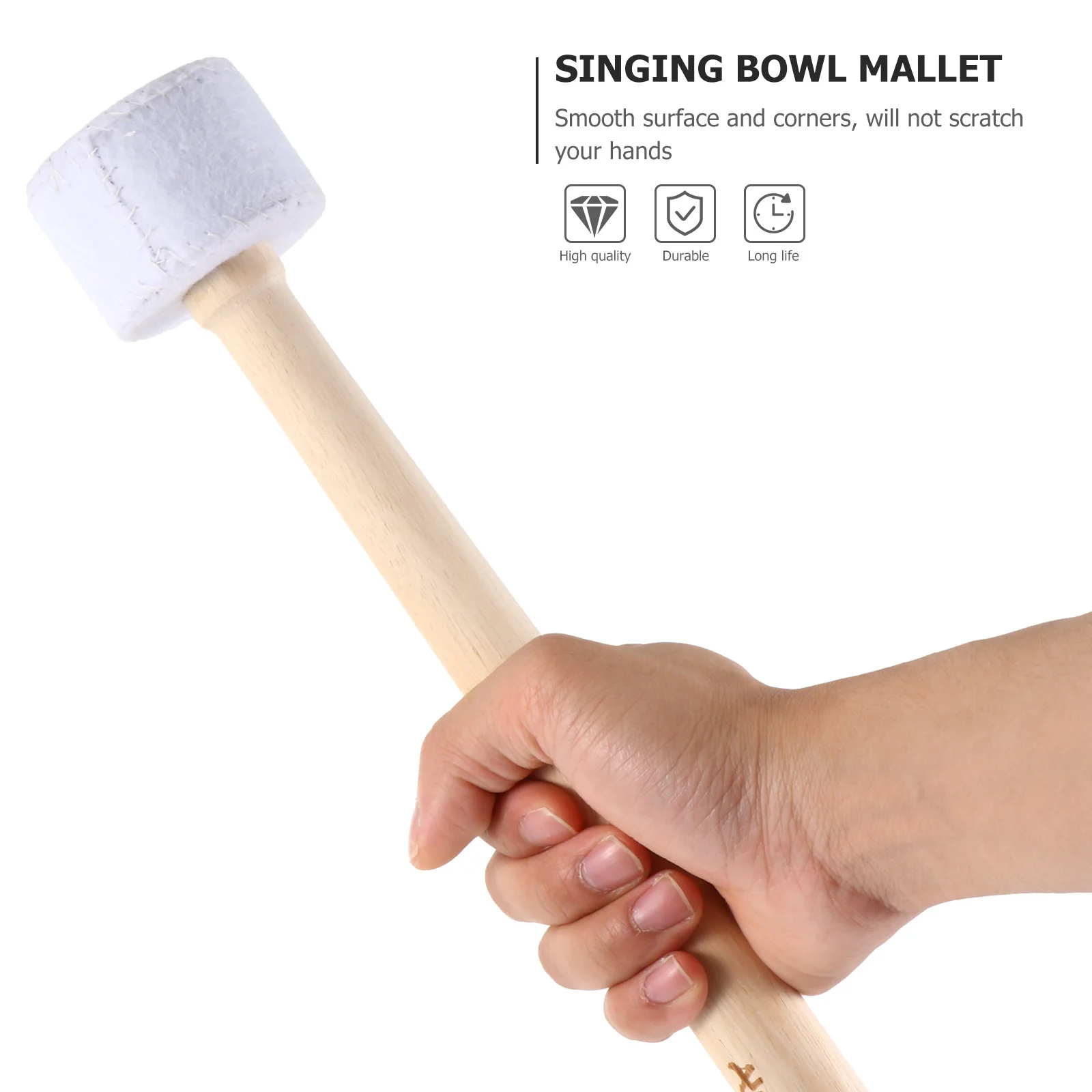 

1Pcs Singing Bowl Mallet Multi-Functional Lightweight Portable Smooth Surface Gong Mallet Tibetan Singing Bowl Premium Striker