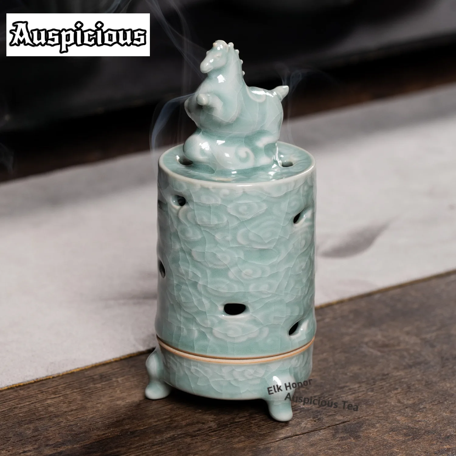 Incense Burner For Home Indoor Aromatherapy Chinese Ceramic Agarwood Tray Longquan Celadon Sandalwood Tea Ceremony Ornaments