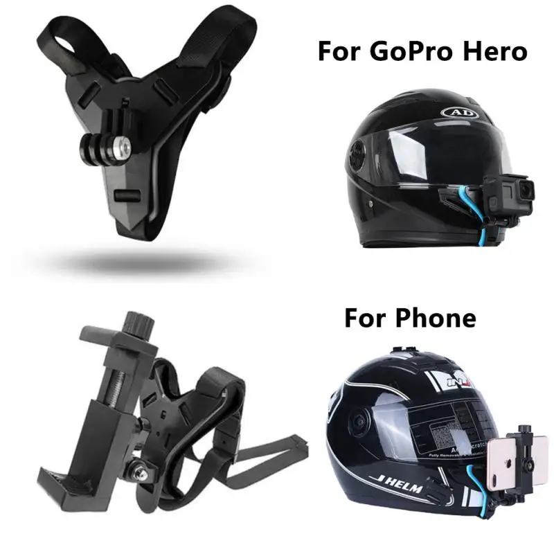 Motorcycle Helmet Stand Mount Phone Holder, GoPro Hero 5, 6, 7, 8, 9, 10 Action Sports Camera Holder, Camera Accessories