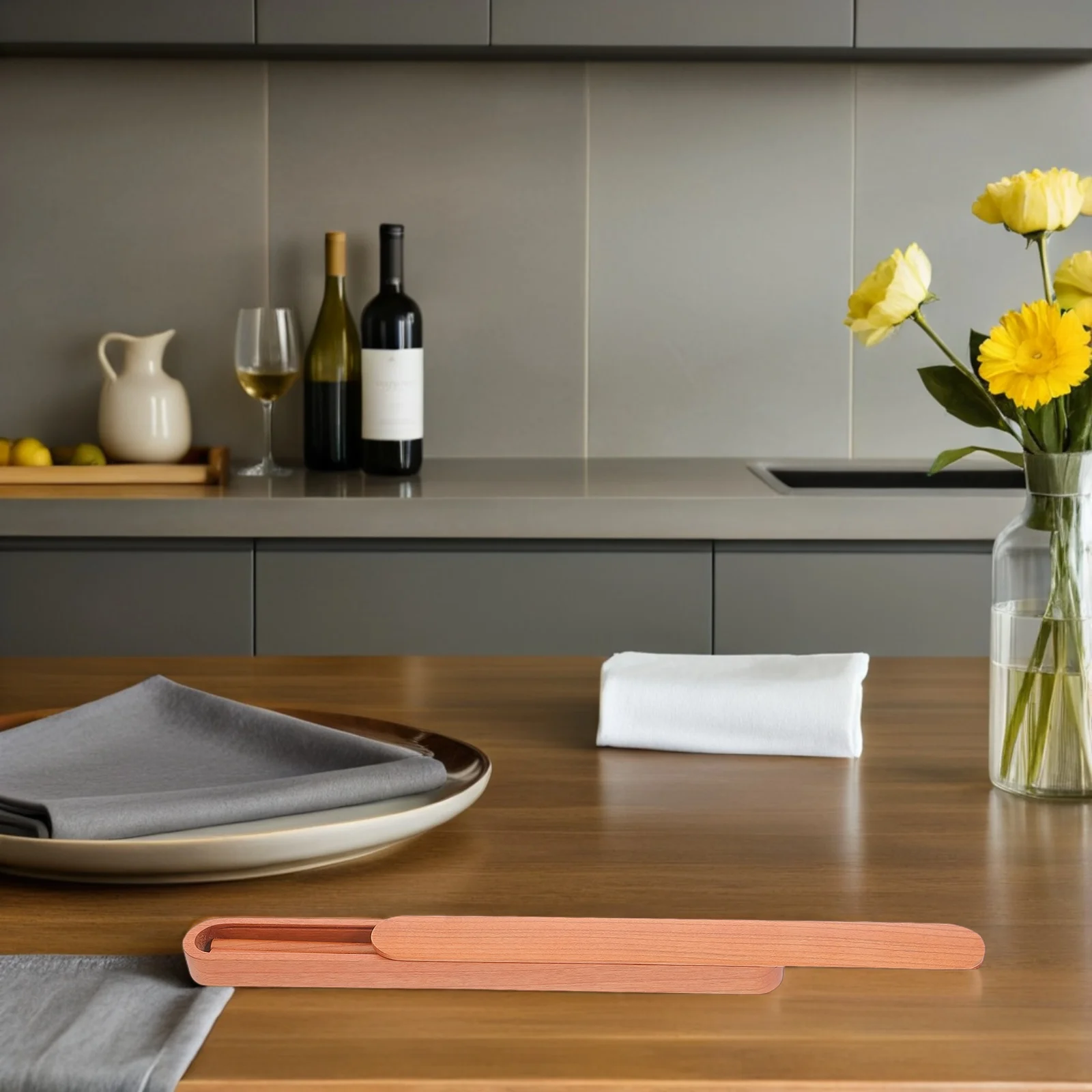 

Japanese Style Wooden Chopsticks Reusable Travel Tableware Set Portable Sushi Korean Outdoor Utensils Gift Box Khaki Wood