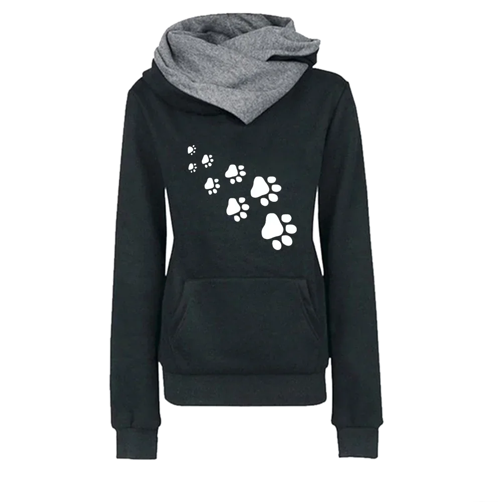 Women Cat\'s Paw Print Clothing Hoodies Women Sweatshirts Baggy Pants Trousers Sweatpants Sets for Women 2 Pieces Clothing Sets