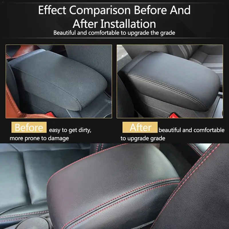 Durable Waterproof And Dustproof Comfortable Central Armrest Box Protective Leather Cover For VW Golf 7 MK7 20132017