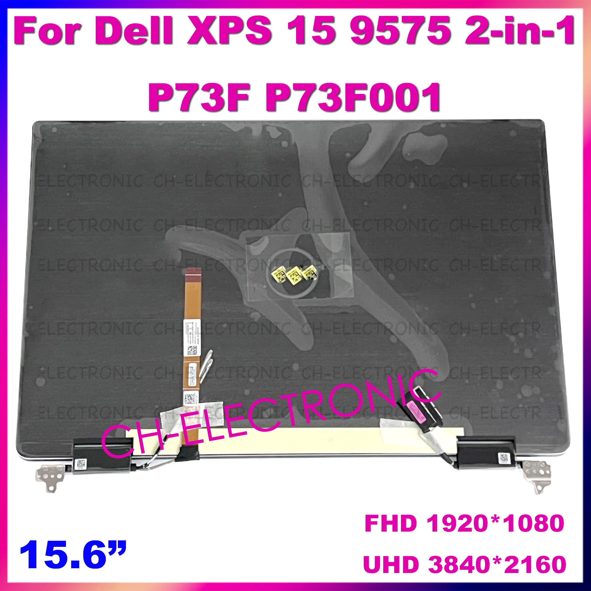

Сенсорный ЖК-экран 15,6 дюйма для Dell XPS 15 9575 2-в-1 P73F P73F001 Сменная сборка 1080p Панель 4k ноутбука с петлями