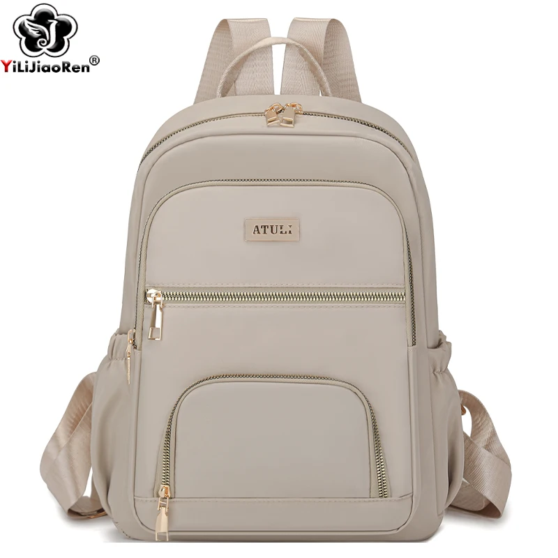 

Casual Daypack Women Wear-resistant Nylon Backpack Female Simple and Portable School Bag Ladies Lightweight Travel Knapsack