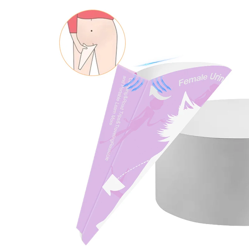 New 10PCS Disposable Female Urination Device Women Urinal Funnel Pregnant Travel Camping Outdoor Portable Standing Pee Paper Cup