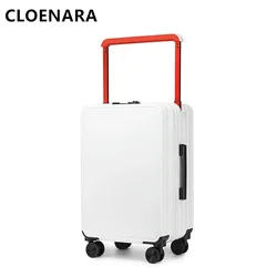 COLENARA-maleta de viaje con ruedas universales para hombre y mujer, Maleta de cabina de pasajeros con estilo de carrito, 20 