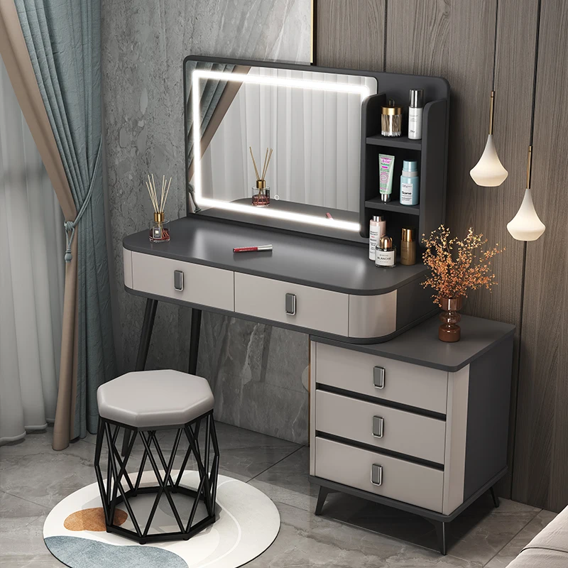 

Professional Luxury Dressing Table Nordic Items Organizer Mirrors Dresser Make Up Modern Tocador Maquillaje Bedroom Furniture