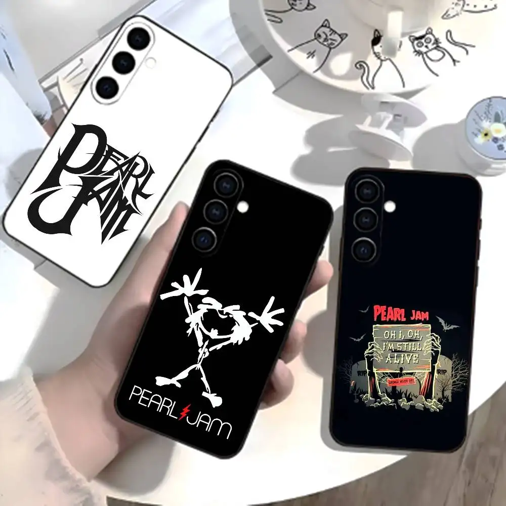 R-Pearl Jam Phone Case For Samsung Galaxy A73,A21s,A22,A31,A52,A53,A71,A41Soft Black Shell