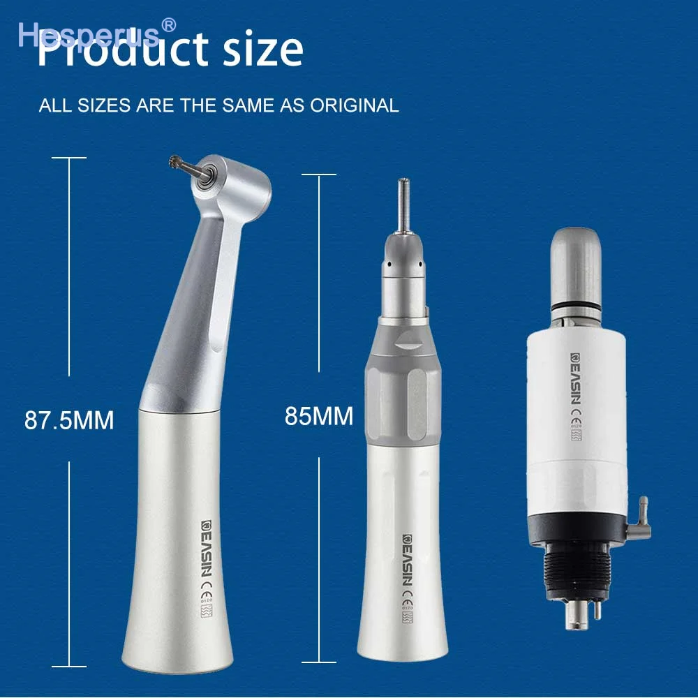 FX Den tal Low Speed Handpiece kit External Push Button Single Water Spray Contra Angle 2/4 Holes Air Motor Den tal Equipment