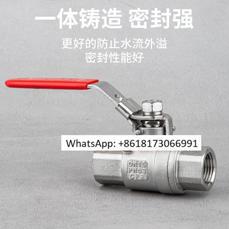 304 stainless steel high-pressure ball valve PN63 corrosion-resistant with lock valve straight through internal thread DN1520