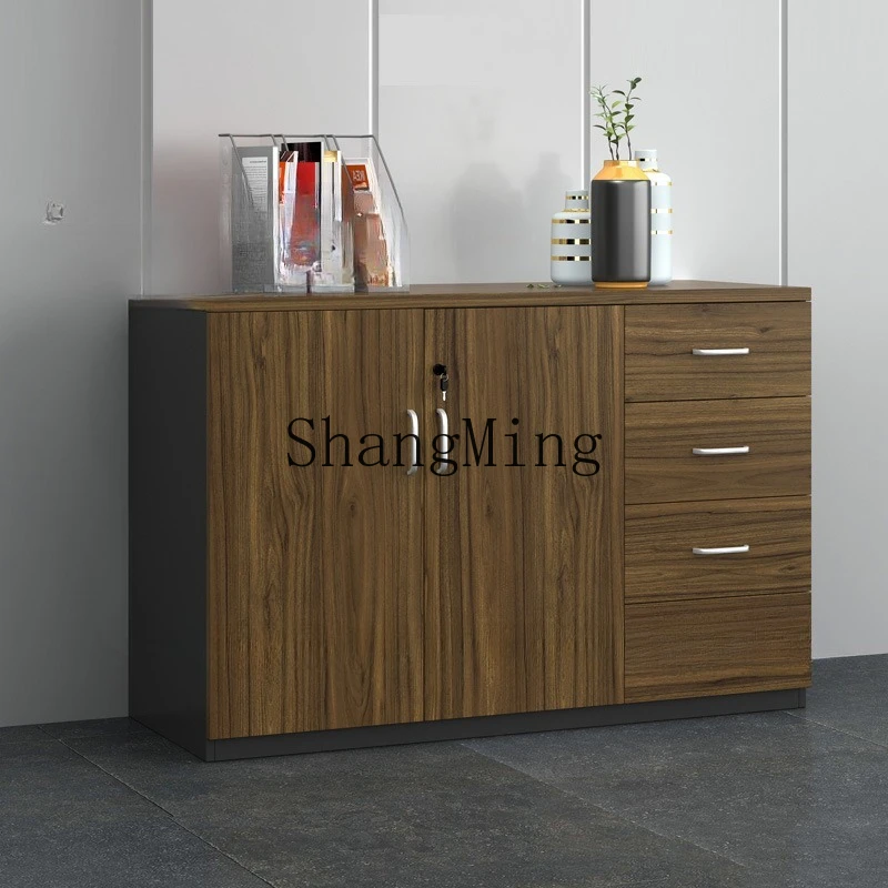 FG  good-looking Wood File Printer Locker Office Partition Storage Cabinet Multifunctional