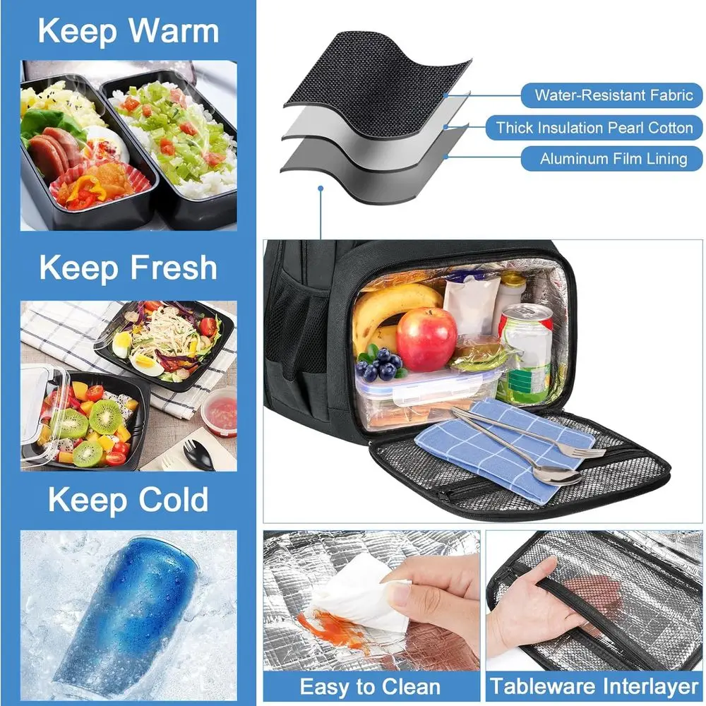 17 Mochila para portátil con TSA, antirrobo, puerto USB, resistente al agua para viajes y universidad