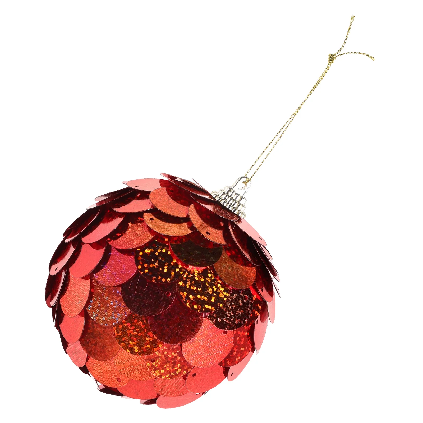 

1pcs Christmas Tree Hanging Balls Ornament Shatterproof Xmas Decor With Holographic Sparkle For Holiday Party Indoor Outdoor