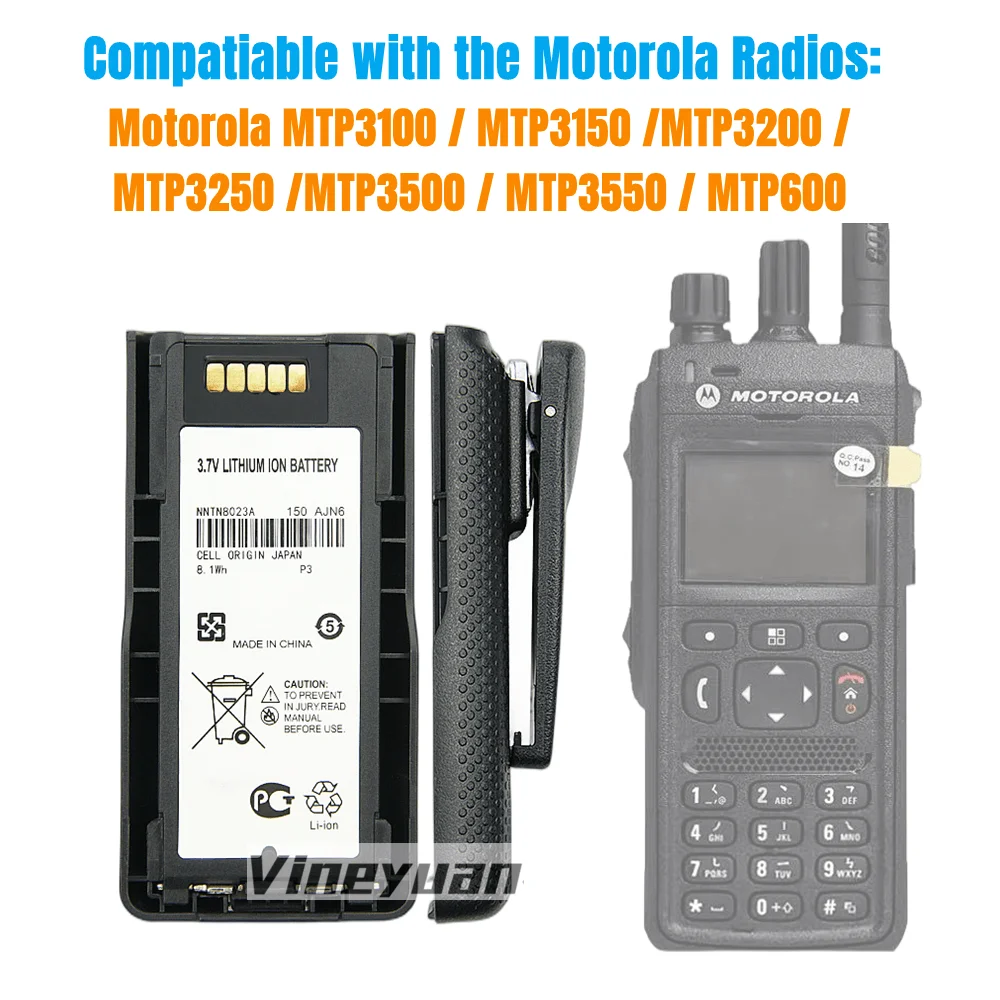 2900mAh NNTN8023, NNTN8023A, NNTN8023AC Battery for Motorola MTP3100 MTP3150 MTP3200 MTP3250 MTP3500 MTP3550 Two Way Radios