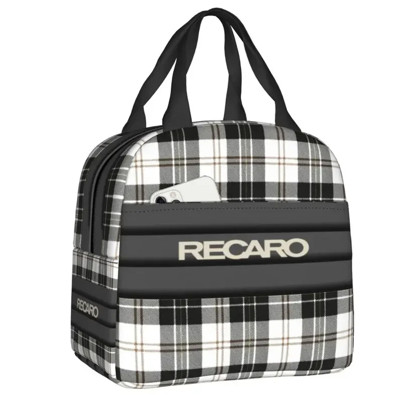 Scottish Tartan Plaid Recaros Insulated Lunch Box for Women Warm Cooler Thermal Lunch Bag Work School Food Picnic Container Tote