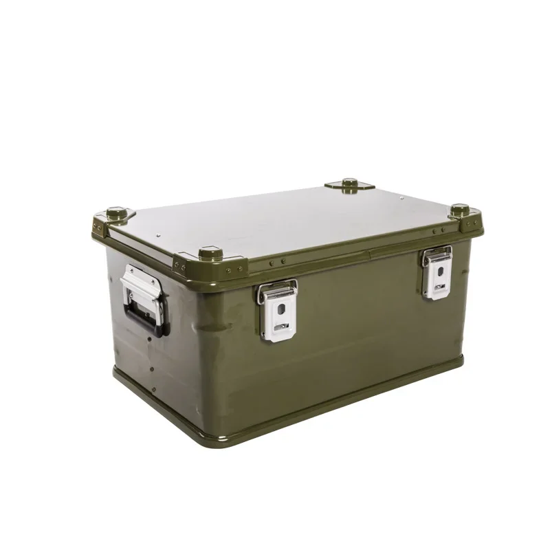 Camping Camping Portable Folding Storage Box Green Aluminum Box