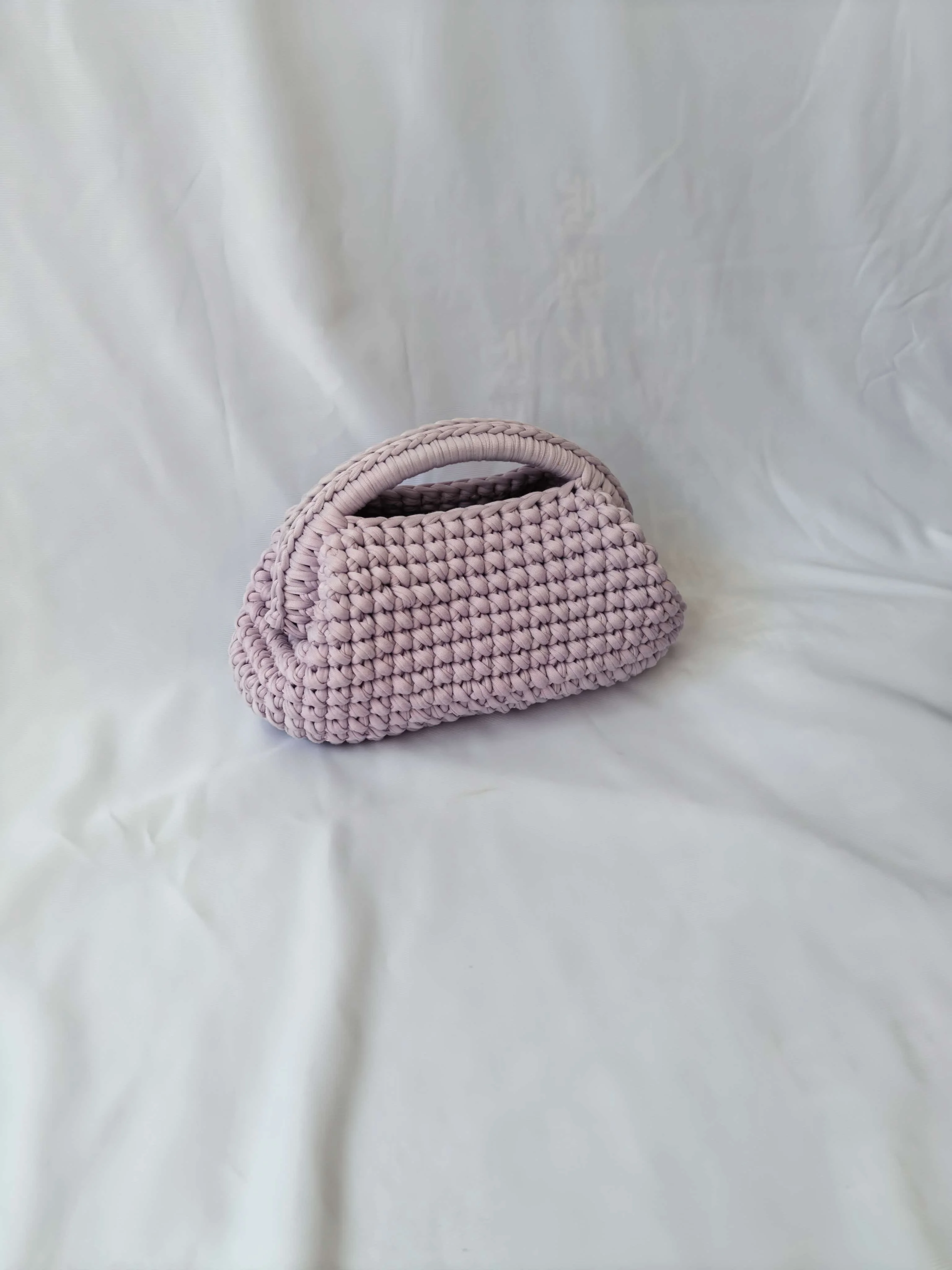 Handgestrickte Modische Clutch-Tasche für Damen, Makronen-Bonbonfarbene Gestreifte Leinen-Webe-Umhängetasche – Detail 15
