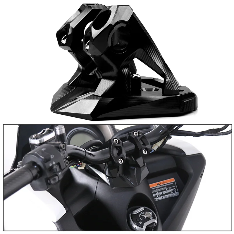 Motorcycle Handlebar Seat Clamp Riser for Yamaha Accessories NMAX 155 2013-2019 CNC Aluminum Scooter Handle Bar Mounting Nmax155