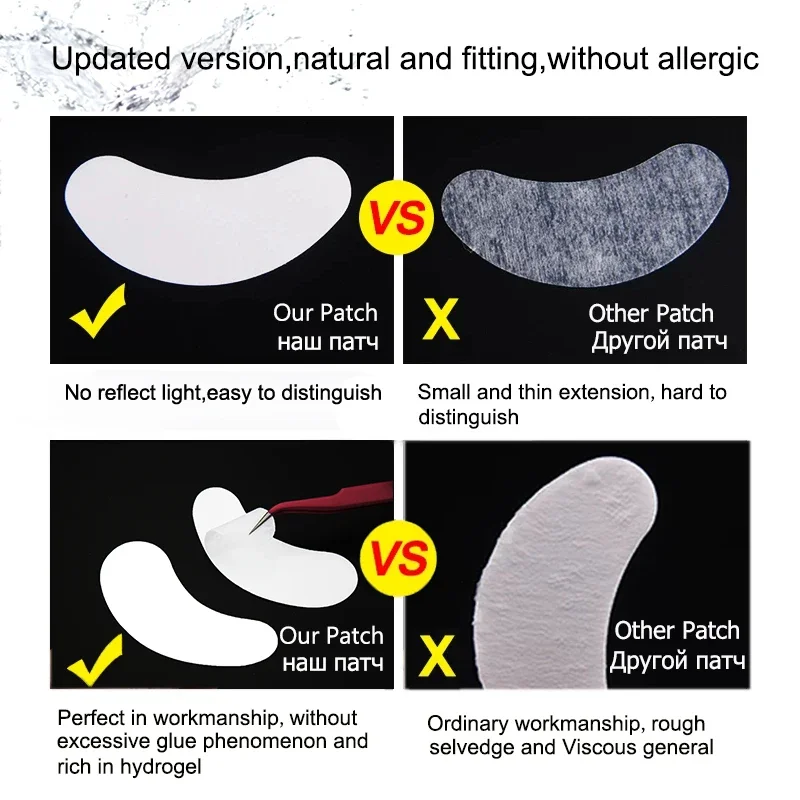 50/100 Pairs Remove Hydrogel Eye Patch Sticker Gasket Eyelash Extension Makeup Tools Eyelash Under Eye Patches Eye Pad Isolation