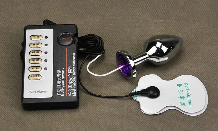 Massager Stimulator Toys Accessories Popular Electro Prostate G-Spot Electric Shock Butt and Vaginal Plug Adult Erotic Anus Toys