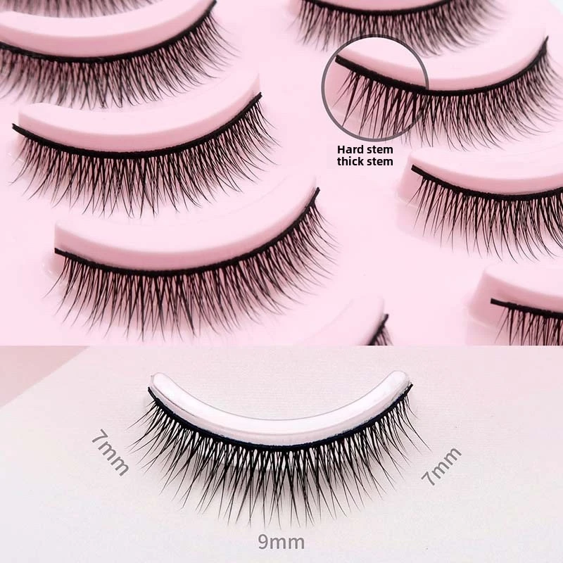 5 Pairs False Eyelashes Manga Lashes Korea Handmade Natural Simulation Cross Style Japanese Eye Makeup Eyelash Anime Lashes