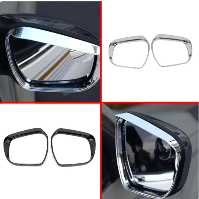 

Car Rear view Side Glass Mirror Trim Frame Sticker Rain Shield Sun Visor Shade Eyebrow For Nissan Terra 2018 2019 2020 2021 2022