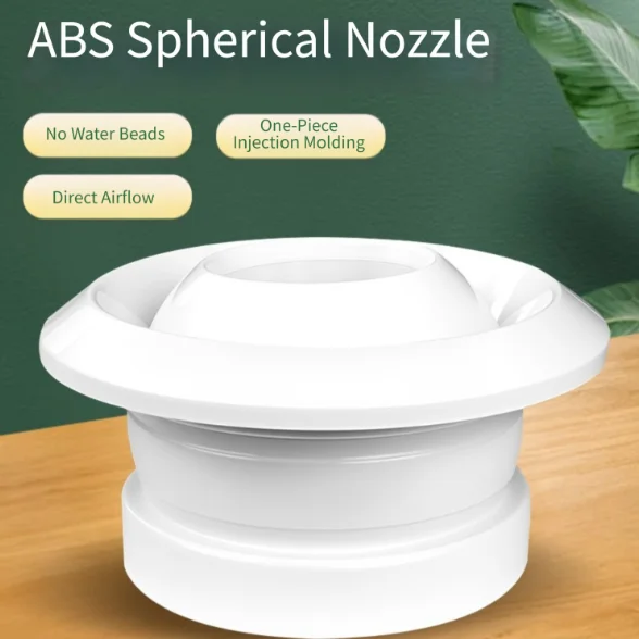 Adjustable 200MM Round Air Diffuser For Central AC Systems,Spherical Jet Nozzle With Condensation Prevention For Home Ventilatio