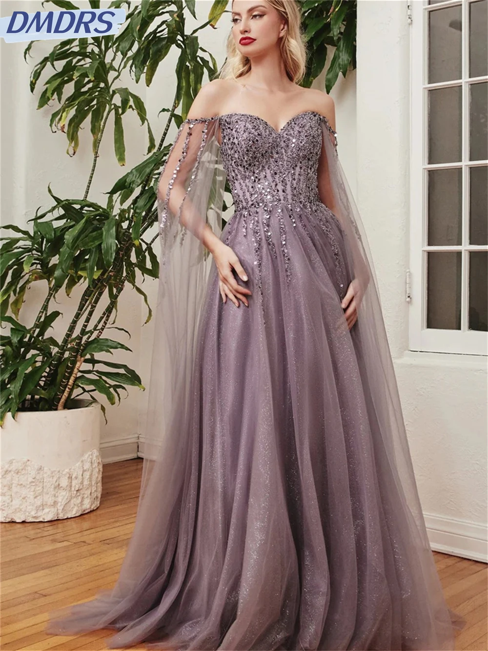 Abito da sposa in Tulle Vintage 2024 abiti Sexy con paillettes abito da sera da donna romantico lungo fino al pavimento Vestidos De Novia