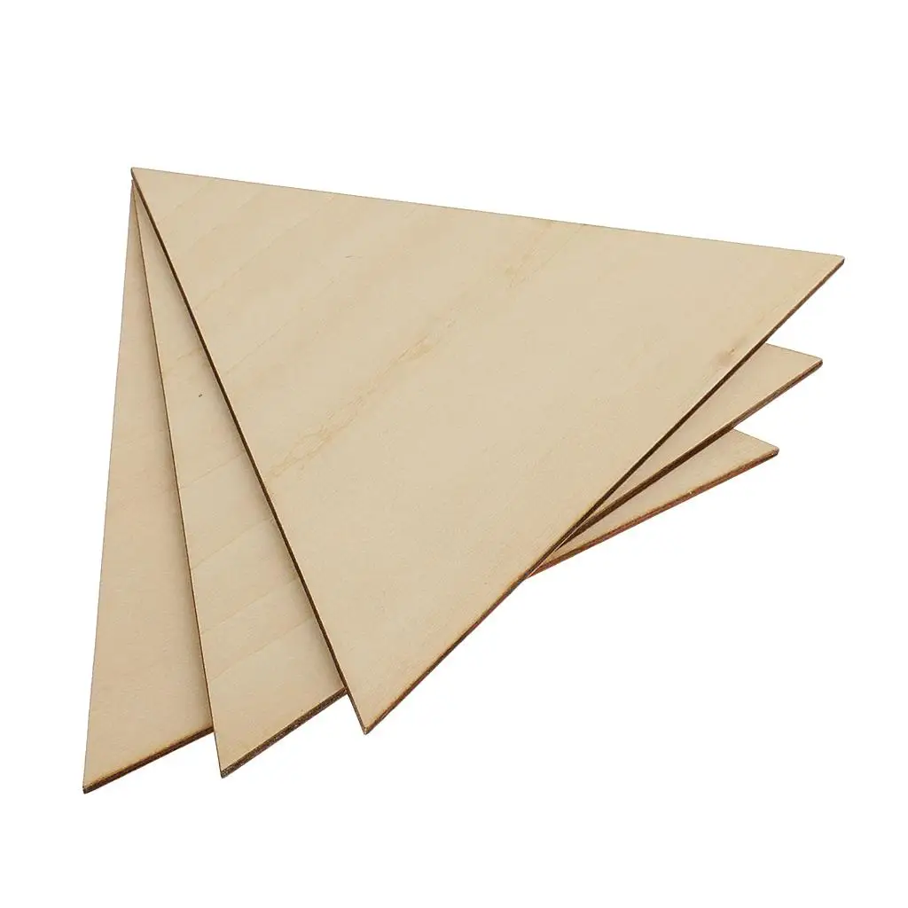 Triangle Wood Slices Wood Slices Embellishments Wood Pieces for DIY Decoration