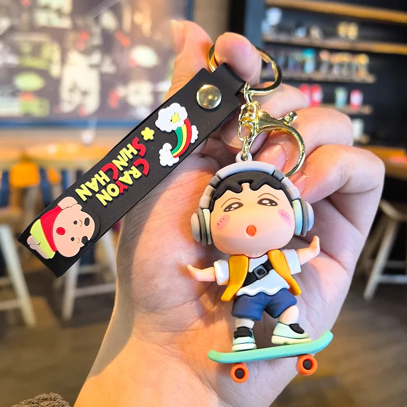 1 قطعة للتلوين شين تشان مفتاح مشبك الكرتون الصليب خلع الملابس مفتاح الهزلي على ظهره التحول الديكور الهدايا #4