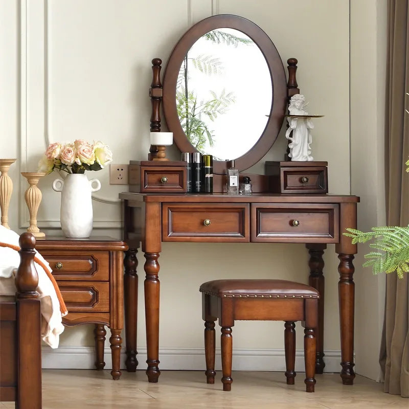 

All solid wood dresser, small apartment bedroom dressing table