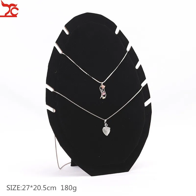Holz schmuck Display Brust weiß Kunstleder schwarz rot Samt Halskette Kette Schmuck Display Stand halter 22cm