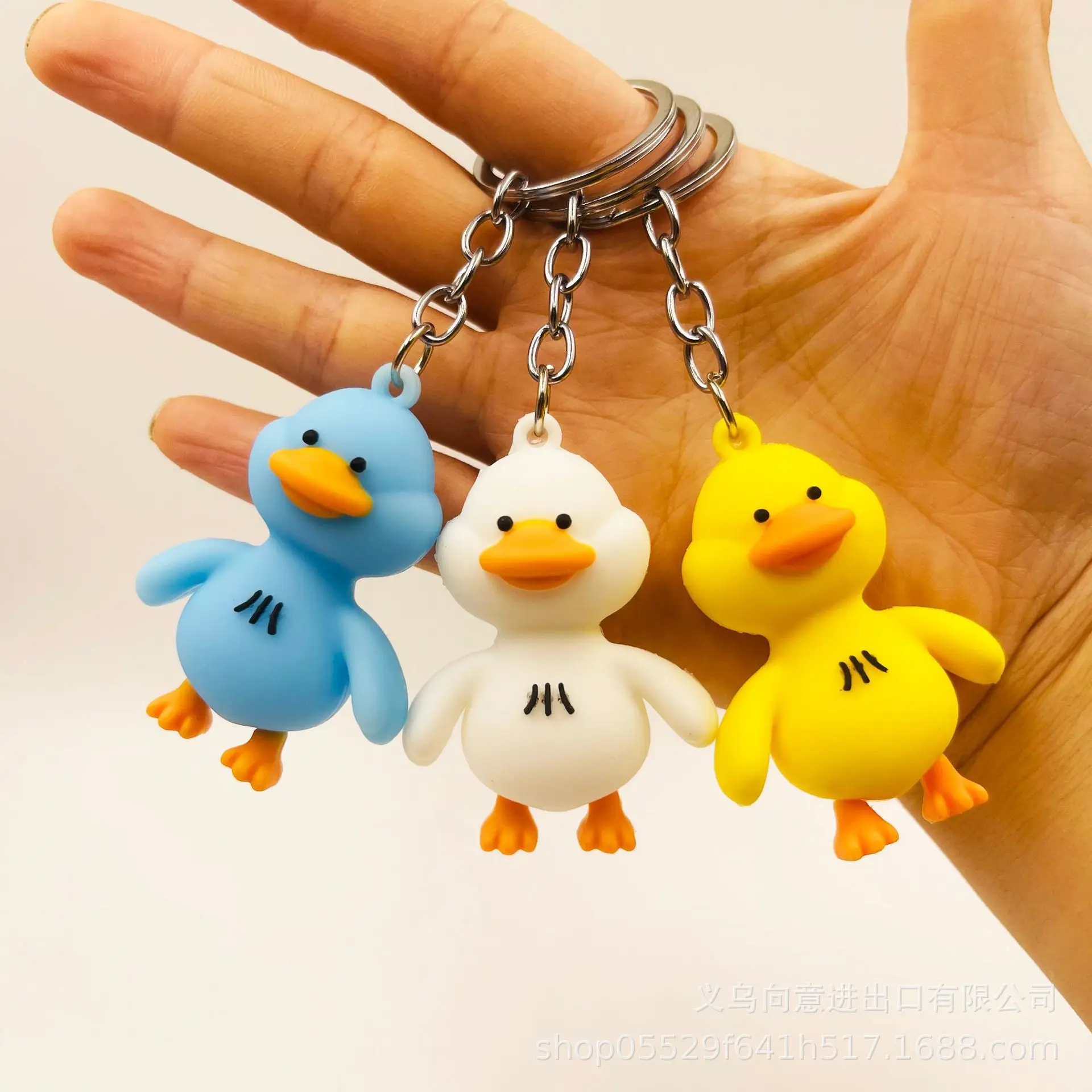 Cartoon Yellow Duck Keychain Free Shipping Creative Gift Action Figure Car Keychain DIY Jewelry