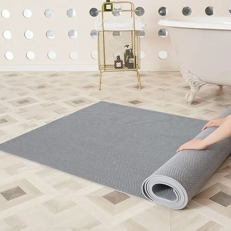 Drainage Non Slip Mat Commercial Floor Mat PVC Drainage Mat Bathroom Pool Floor Mat Mesh Big Hollow Door Mat Roll for Swim Pool