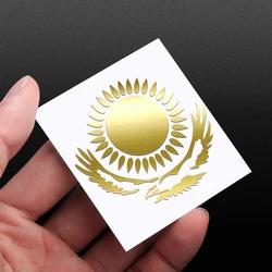 Accessori per auto 3D Metallo Bandiera del Kazakistan Sun Eagle Distintivi Emblemi Adesivi per telefoni Decorazione automatica universale