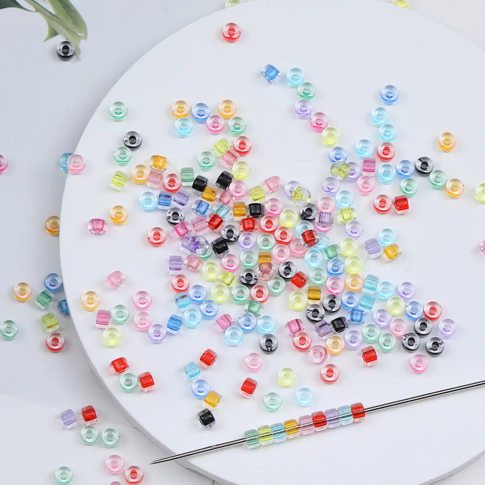 

Cordial Design 13000Pcs 3*4MM DIY Beads/Cylinder Shape/Clear Effect/Jewelry Findings & Components/Hand Made/Acrylic Bead #17902