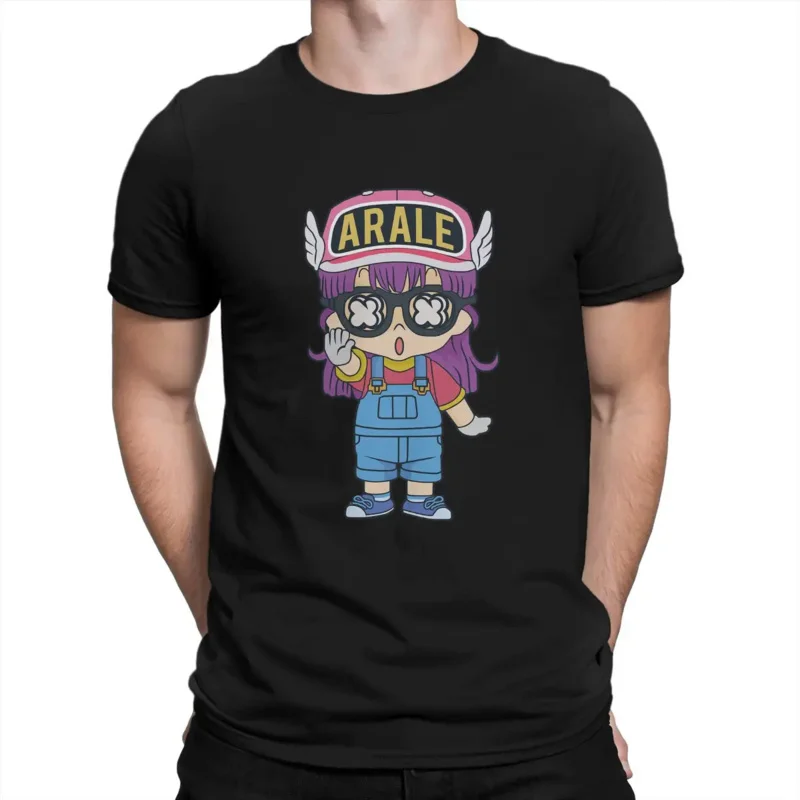 

Adorable Arale funny men T shirt Dr plump funny comic vintage sleeve T-shirts pure cotton printed clothing