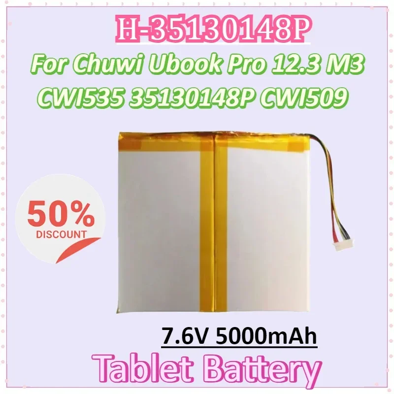 

H-31130148P 7.6V 5000mAh Laptop Battery for Chuwi Ubook Pro 12.3 M3 CWI535 35130148P CWI509 Tablet PC Battery