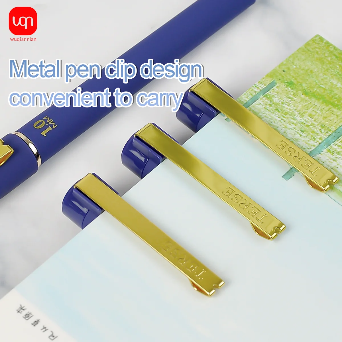WQN-3/6/12PCS 1,0-mm-Spitze, hochwertiger blauer Gelstift für Büro- und Schulbedarf, Premium-Blaustift für Geschäftsunterlagen – Detail 2
