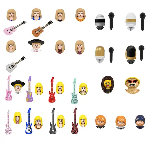 CY134 LG1015 WM989 Singer Building Blocks Jobs Assemble Bricks Cute Action Toy Figures Small Dolls Gifts For Children Kids