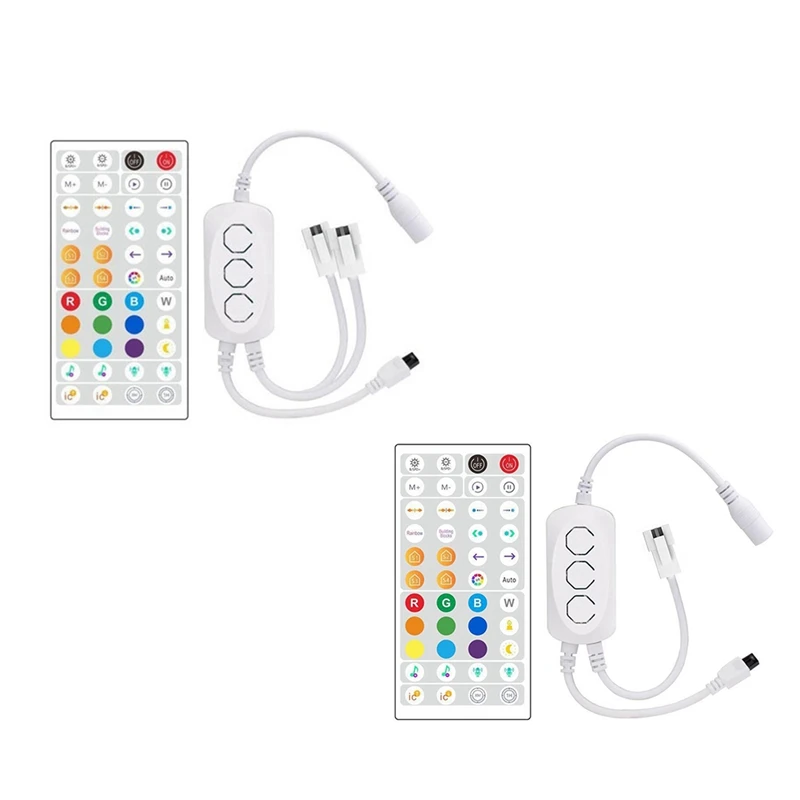 LED Controller 44 คีย์บลูทูธเปิดใช้งานเสียงอัจฉริยะ Dimming อุณหภูมิสี Strip Light Controller
