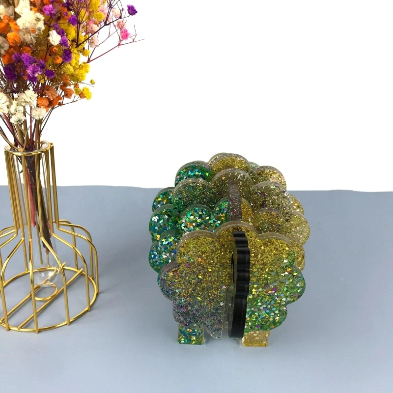 1Set Animal Sheep with Storage Rack UV Crystal Epoxy Mold Silicone Mould