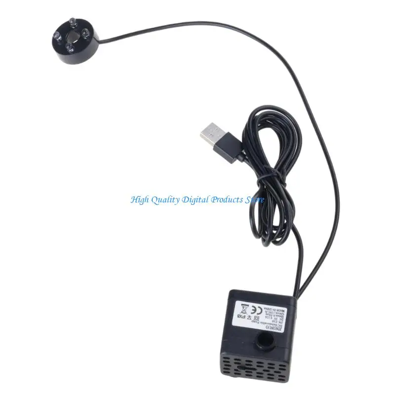 U2JE Portable Solar Fountains Pump 5W Panel 6 Sprays Types Decorative Outdoor Water Feature
