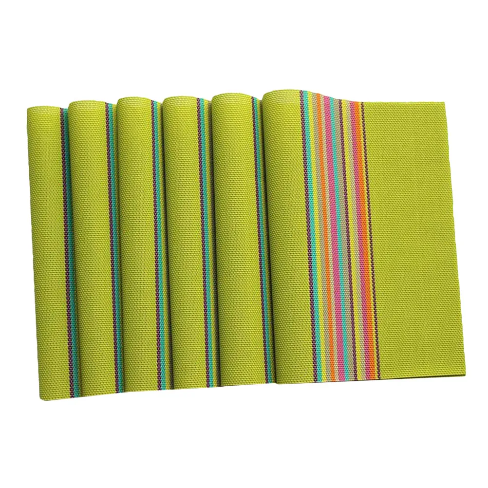 

6 Pcs Placemat Washable Dinner Mats Insulation Anti-skid Tablecloth Home Placemats