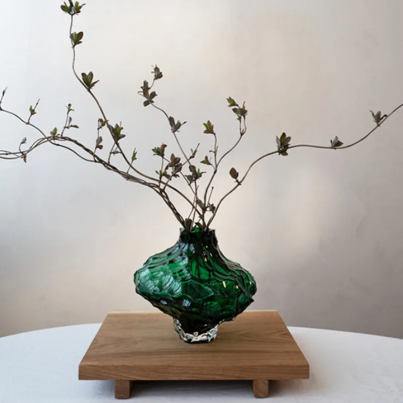 Nordic Valley Glass Vase large size Irregular Scandi Centerpiece For Home Table Decor Desk Floral Gift For Women And Couples