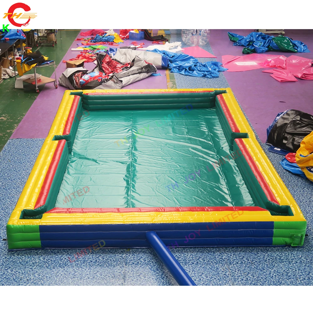 Fast Air Shipping Inflatable Snooker Pool Table Inflatable Snooker Football Billiards Ball Table Carnival Games