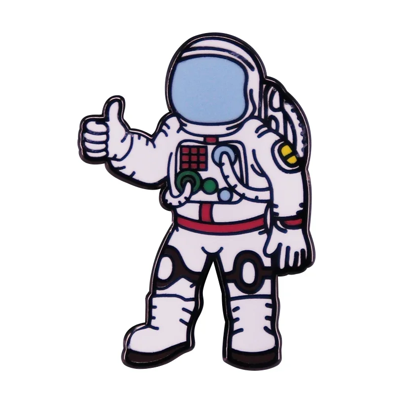 Astronaut Space Suit Thumbs Up Enamel Pin Spaceman Brooch Science Art Jewelry