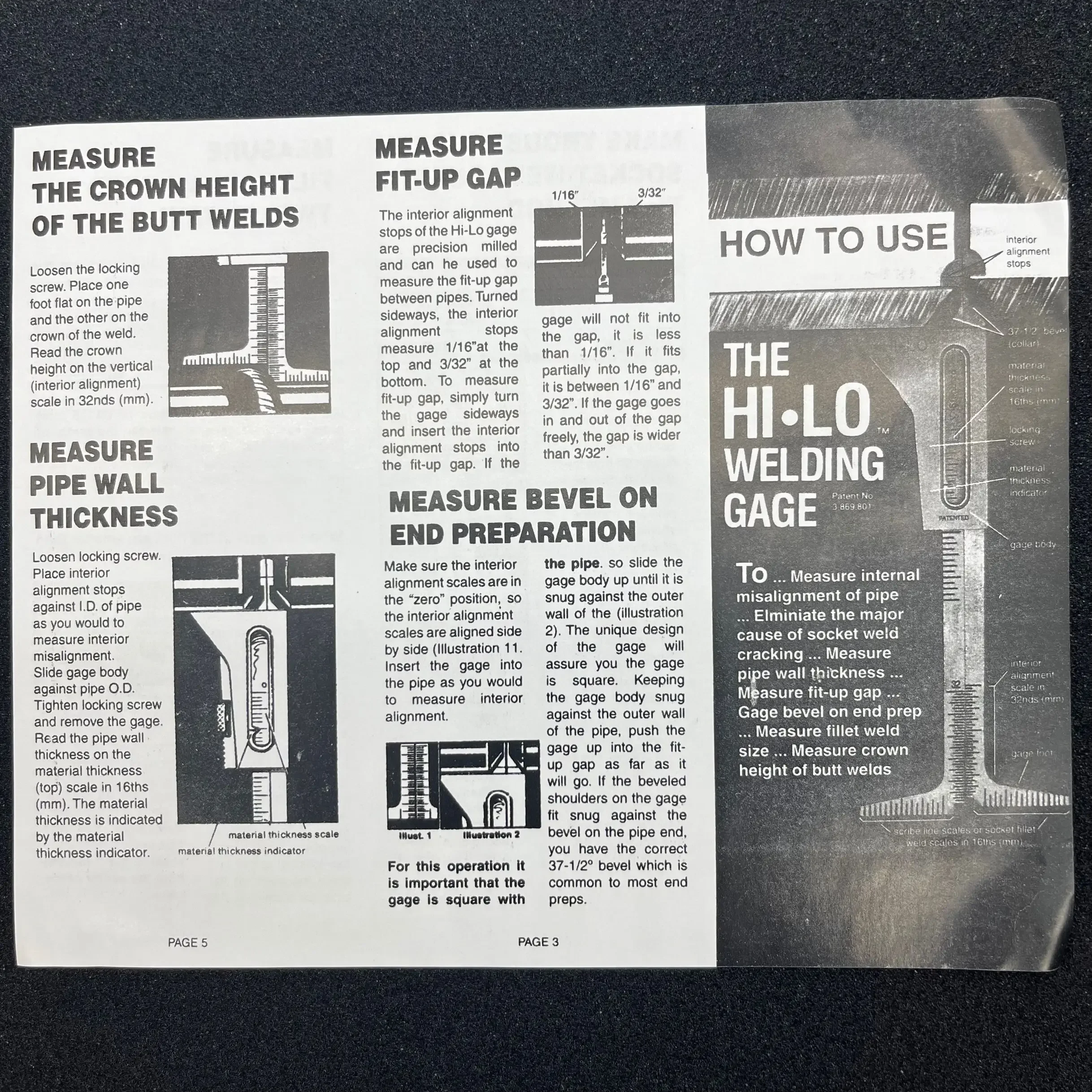 KIT Pengukur Las Inspeksi Visual-4 13pcs